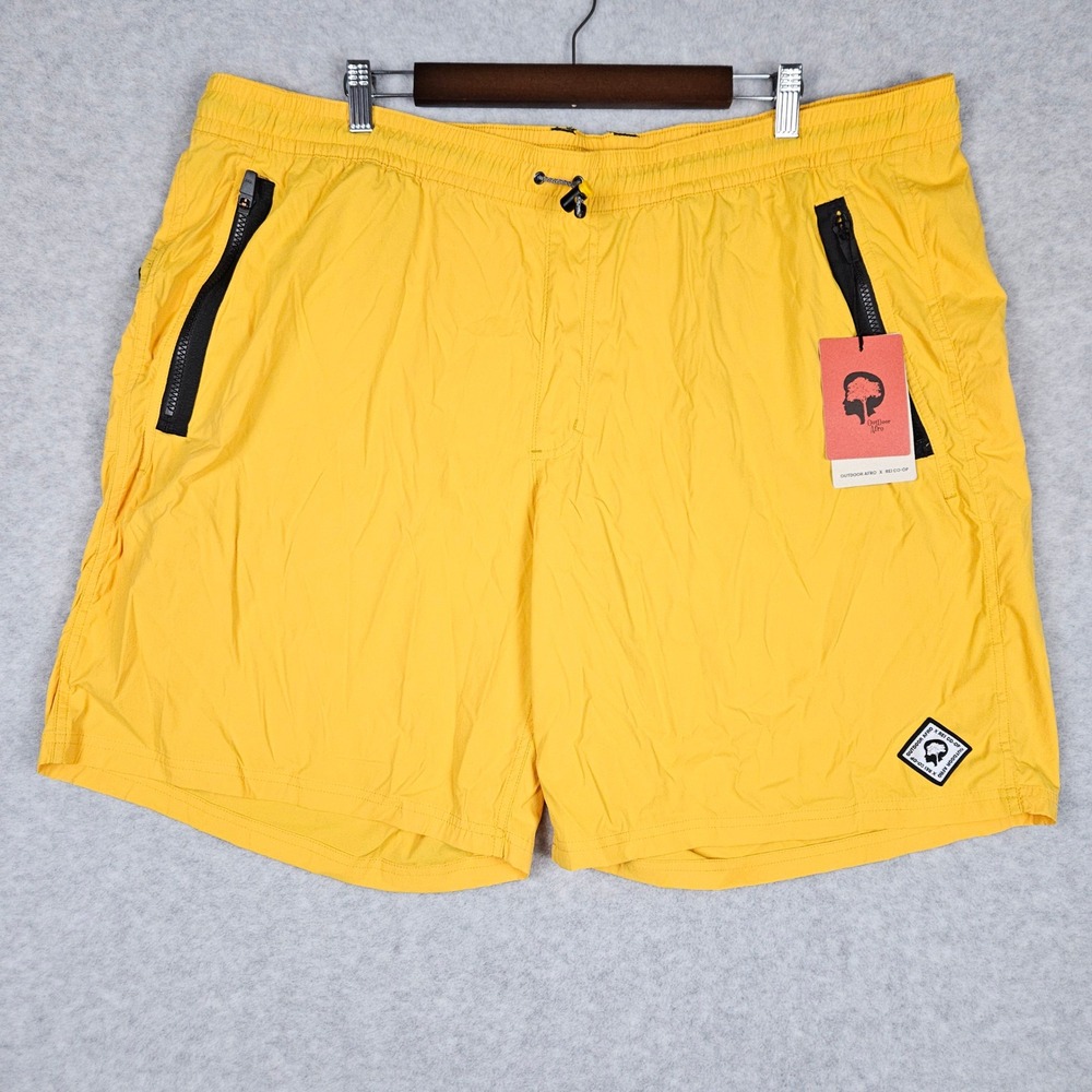 REI Co-op Mens XXL Yellow Trail Short Outdoor Afro Hiking Water Repellent Active